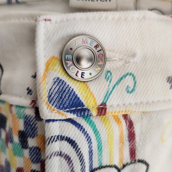 AE PRIDE low-rise Baggy Bermuda Stretch Shorts Dopamine Dressing Candy Rav - Picture 10 of 12